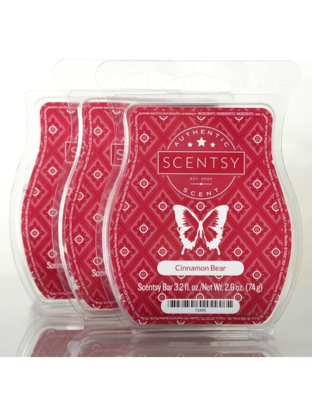 Cinnamon Bear Wax Melts - 3 Pack, Cozy Scented Candles for Home Fragrance